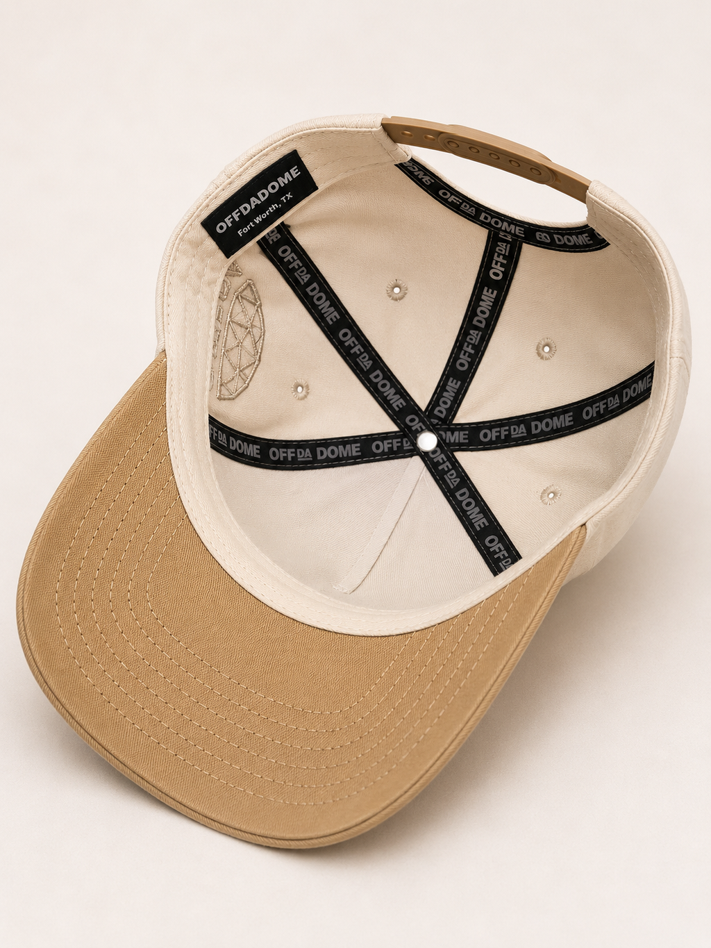 ODD Signature Snapback – Cream/Tan